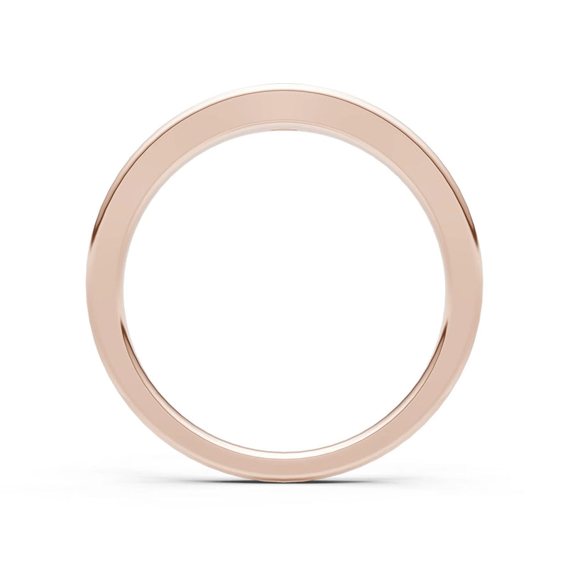 Flush Set Inlaid Mini Signet Gold Ring
