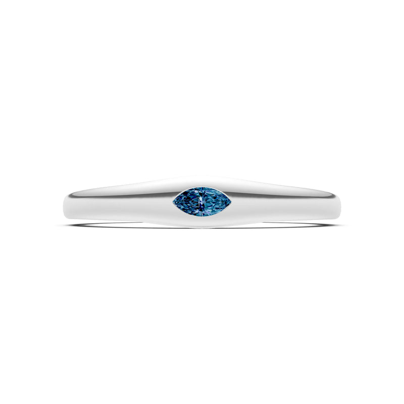 Flush Set Inlaid Mini Signet Gold Ring
