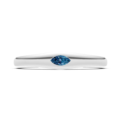 Flush Set Inlaid Mini Signet Gold Ring