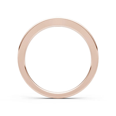 Flush Set Inlaid Mini Signet Gold Ring