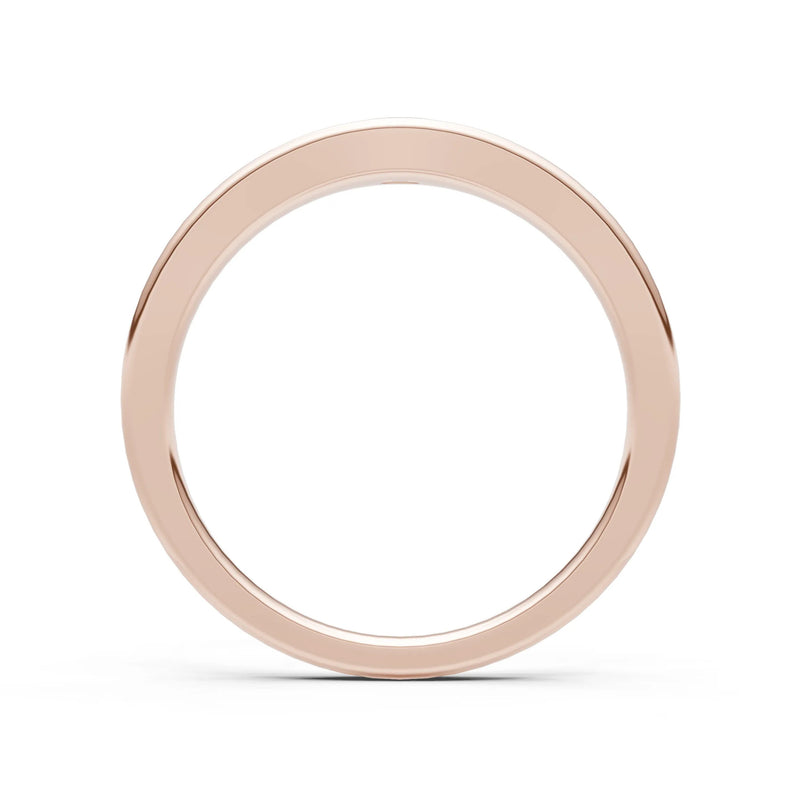 Flush Set Inlaid Mini Signet Gold Ring