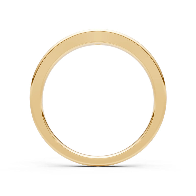 Flush Set Inlaid Mini Signet Gold Ring