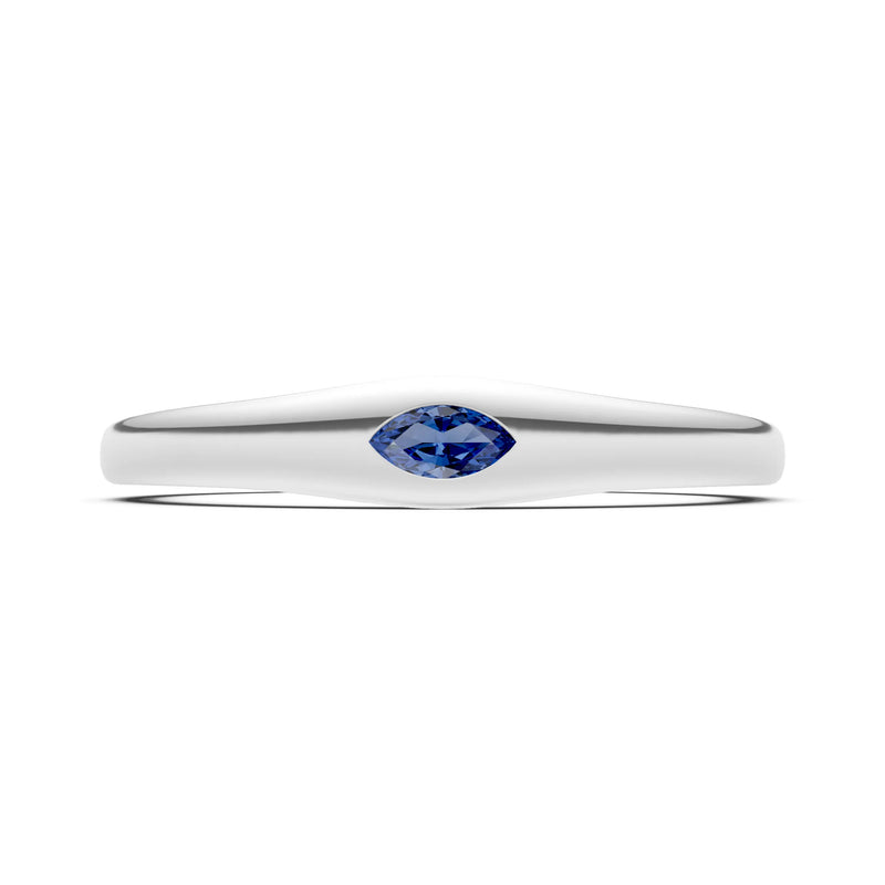 Flush Set Inlaid Mini Signet Gold Ring