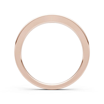 Flush Set Inlaid Mini Signet Gold Ring