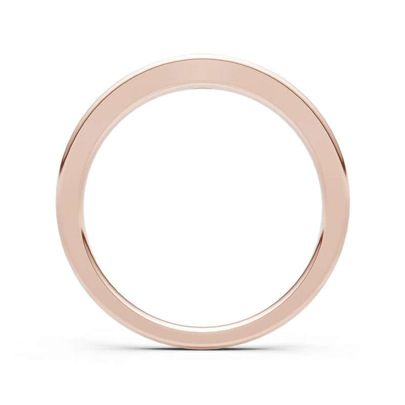 Flush Set Inlaid Mini Signet Gold Ring
