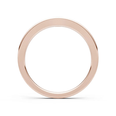Flush Set Inlaid Mini Signet Gold Ring