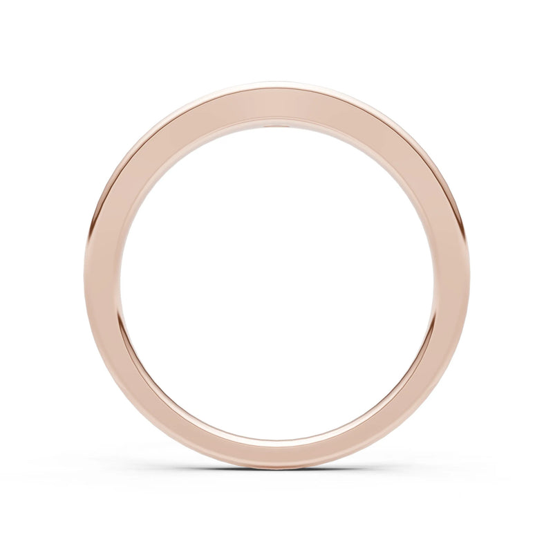 Flush Set Inlaid Mini Signet Gold Ring