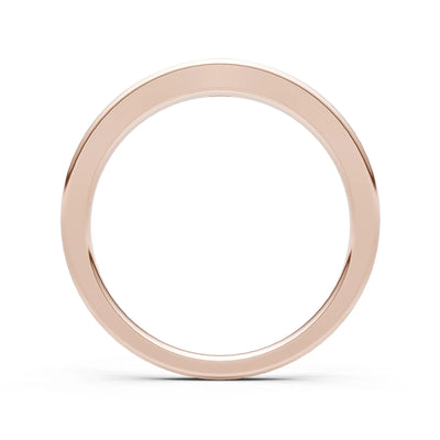 Flush Set Inlaid Mini Signet Gold Ring
