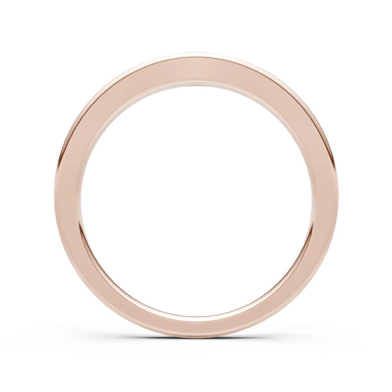 Flush Set Inlaid Mini Signet Gold Ring