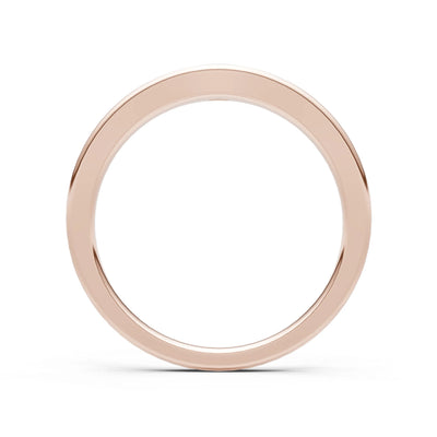 Flush Set Inlaid Mini Signet Gold Ring