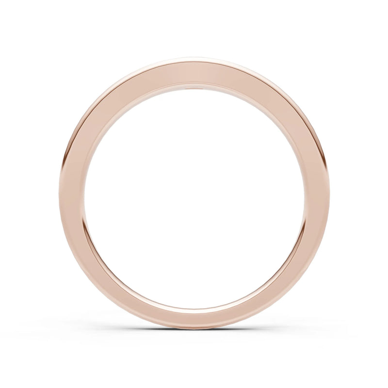Flush Set Inlaid Mini Signet Gold Ring