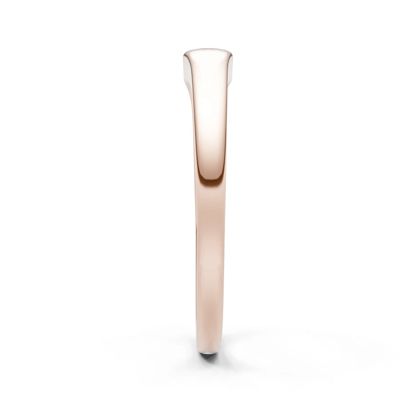 Flush Set Inlaid Mini Signet Gold Ring