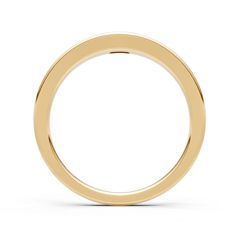 Flush-Set Emerald Cut Gemstone Mini Signet Ring