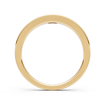 Flush-Set Emerald Cut Gemstone Mini Signet Ring
