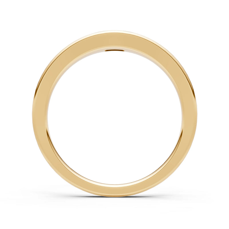 Flush-Set Emerald Cut Gemstone Mini Signet Ring
