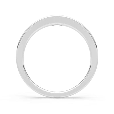 Aquamarine Flush-Set Emerald Cut Gemstone Mini Signet Ring