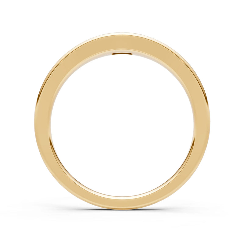 Flush-Set Emerald Cut Gemstone Mini Signet Ring