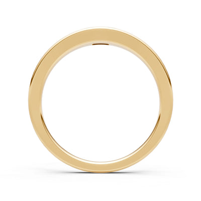 Flush-Set Emerald Cut Gemstone Mini Signet Ring