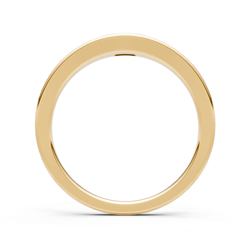 Flush-Set Emerald Cut Gemstone Mini Signet Ring