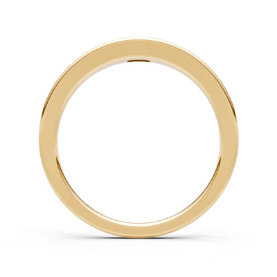 Flush-Set Emerald Cut Gemstone Mini Signet Ring