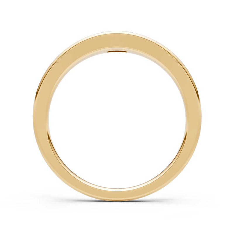 Flush-Set Emerald Cut Gemstone Mini Signet Ring