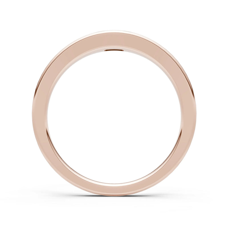 Flush-Set Emerald Cut Gemstone Mini Signet Ring