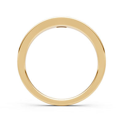 Flush-Set Emerald Cut Gemstone Mini Signet Ring