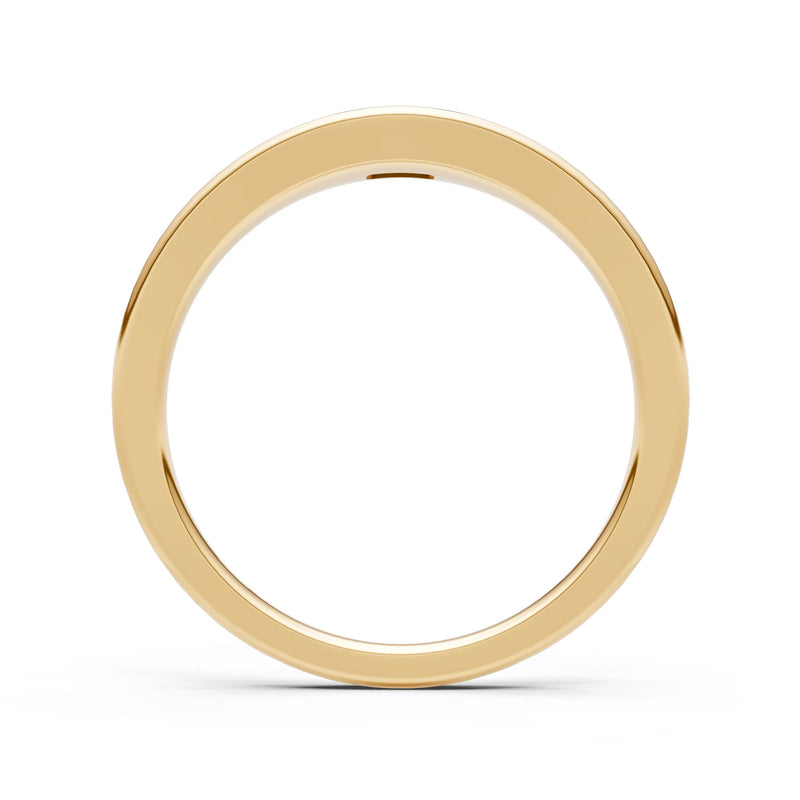 Flush-Set Emerald Cut Gemstone Mini Signet Ring