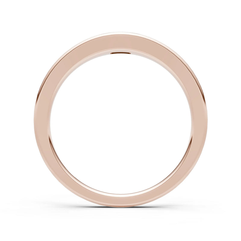 Flush-Set Emerald Cut Gemstone Mini Signet Ring