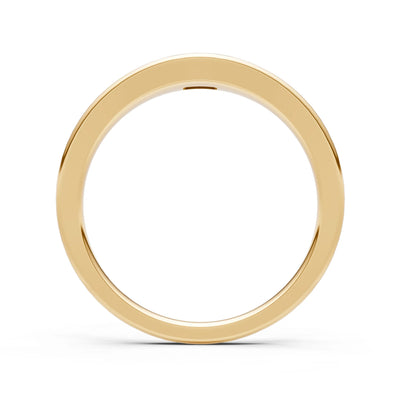 Flush-Set Emerald Cut Gemstone Mini Signet Ring