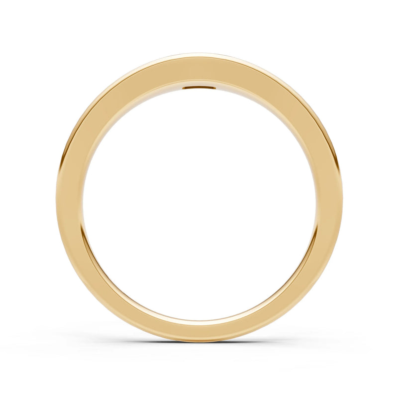 Flush-Set Emerald Cut Gemstone Mini Signet Ring