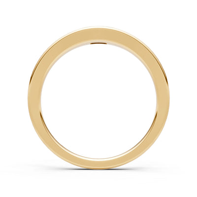 Flush-Set Emerald Cut Gemstone Mini Signet Ring