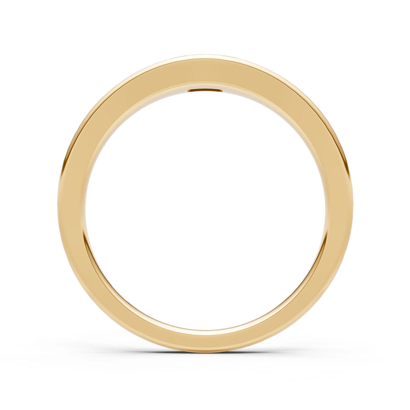 Flush-Set Emerald Cut Gemstone Mini Signet Ring
