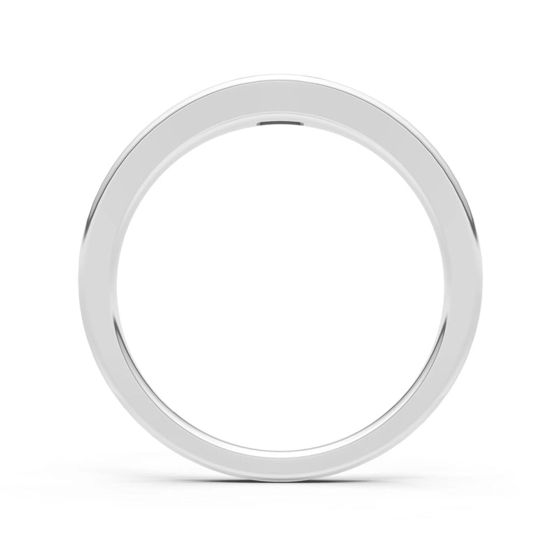 Blue Sapphire Flush-Set Emerald Cut Gemstone Mini Signet Ring