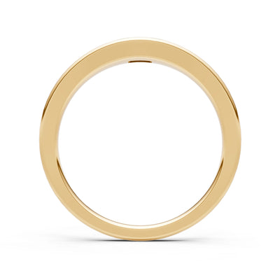 Emerald Flush-Set Emerald Cut Gemstone Mini Signet Ring