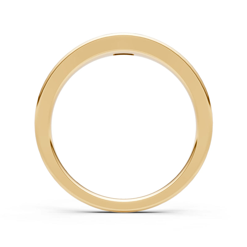 Emerald Flush-Set Emerald Cut Gemstone Mini Signet Ring