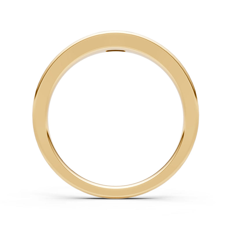 Flush-Set Emerald Cut Gemstone Mini Signet Ring
