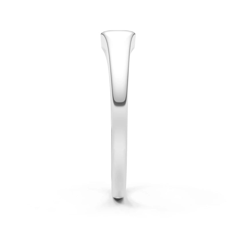 Flush-Set Oval Gemstone Mini Signet Ring