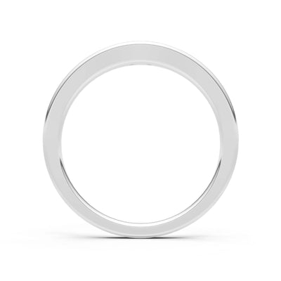 Aquamarine Flush-Set Oval Gemstone Mini Signet Ring