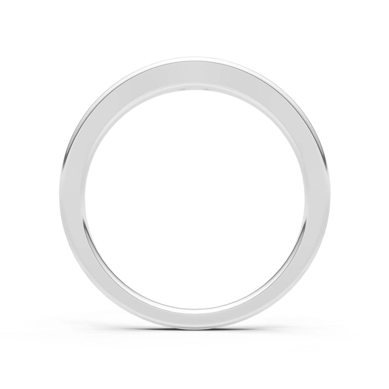 Aquamarine Flush-Set Oval Gemstone Mini Signet Ring