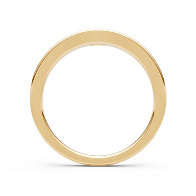 Citrine Flush-Set Oval Gemstone Mini Signet Ring