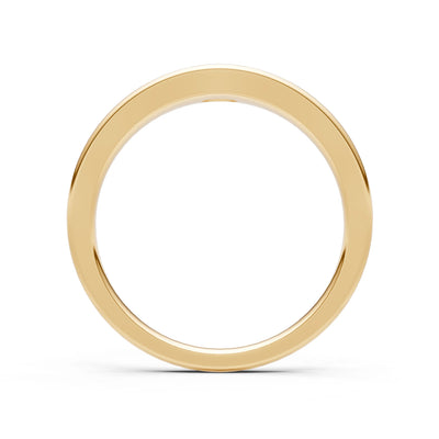 Flush-Set Oval Gemstone Mini Signet Ring