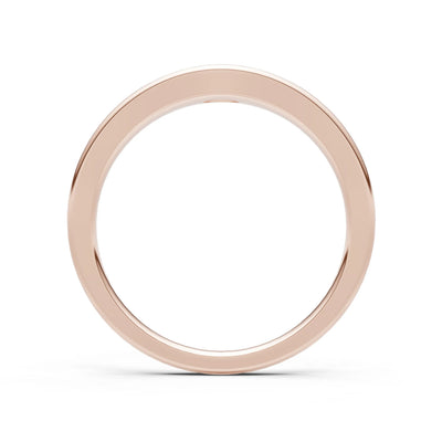 Blue Sapphire Flush-Set Oval Gemstone Mini Signet Ring