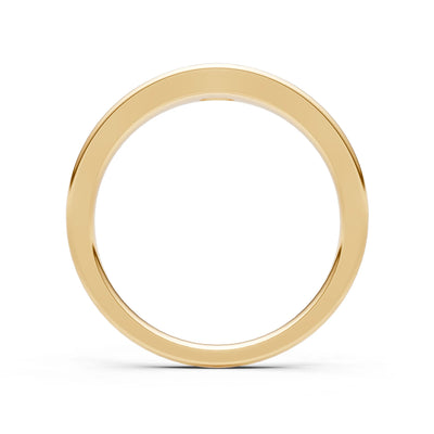 Flush-Set Oval Gemstone Mini Signet Ring