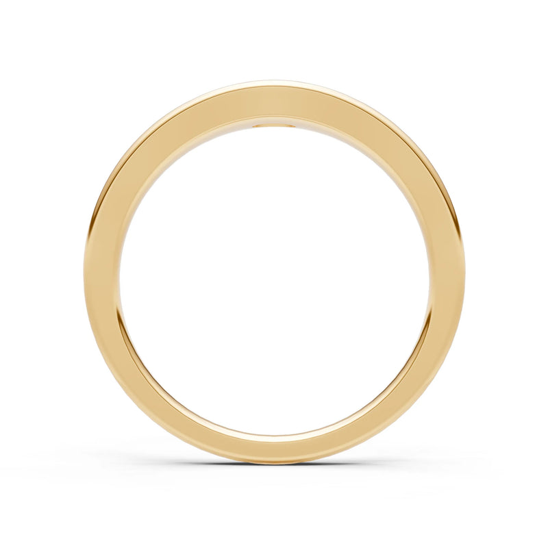 Emerald Flush-Set Oval Gemstone Mini Signet Ring