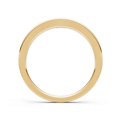 Ruby Flush-Set Oval Gemstone Mini Signet Ring