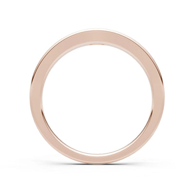 Ruby Flush-Set Oval Gemstone Mini Signet Ring