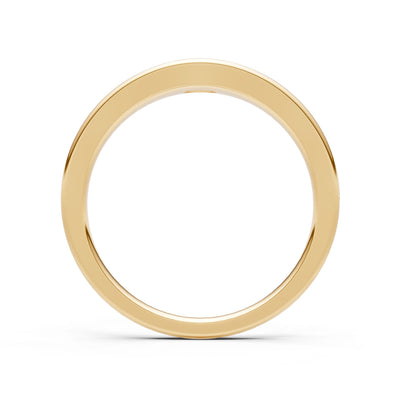 Flush-Set Oval Gemstone Mini Signet Ring