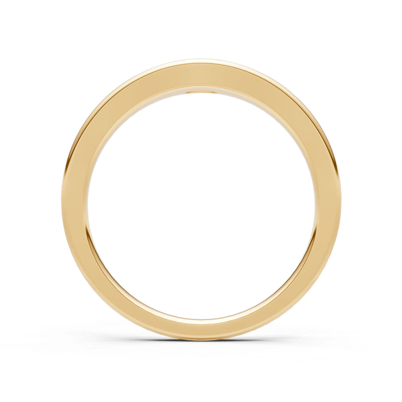 Flush-Set Oval Gemstone Mini Signet Ring