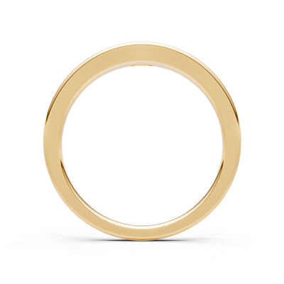 Peridot Flush-Set Oval Gemstone Mini Signet Ring